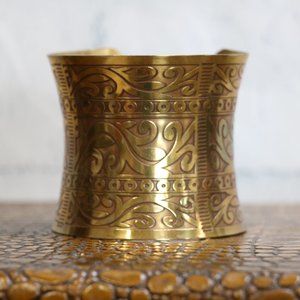 Large Brass Cuff Bracelet
